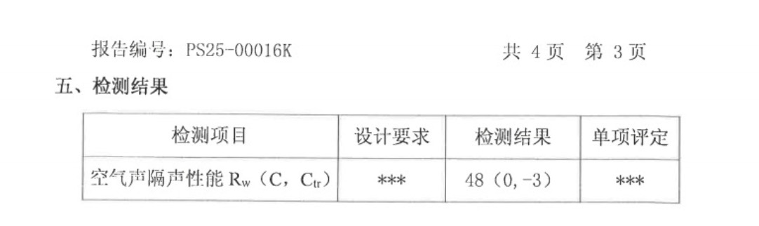 隔声性能检测报告