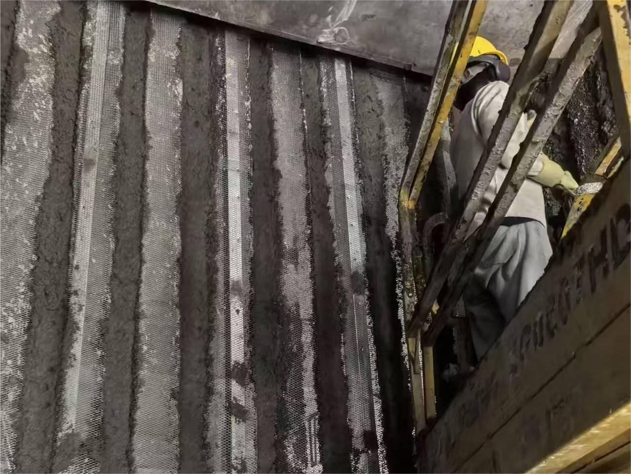 喷浆填槽加固